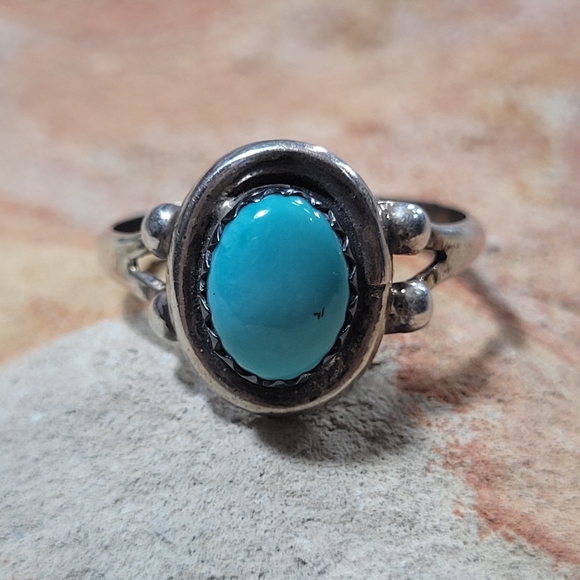 Sterling Silver Turquoise Ring. #1 - Picture 6 of 6